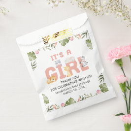 Girl Safari Animal Baby Shower Geschenktütchen