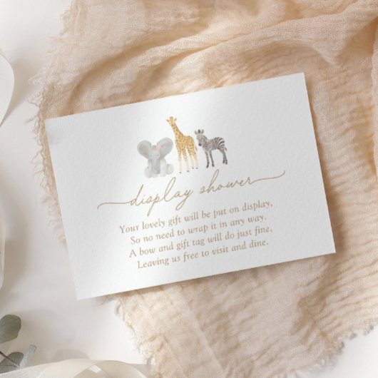 Girl Safari Animals Kinderdusche Begleitkarte