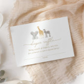 Girl Safari Animals Kinderdusche Windelwischer Begleitkarte