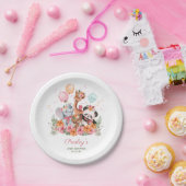 Girl Safari Animals Pappteller (Party)