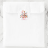 Girl Safari Animals Runder Aufkleber (Tasche)
