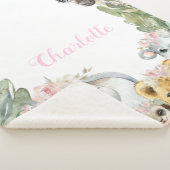 Girl Safari Baby Blanket Sherpadecke (3/4)