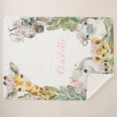 Girl Safari Baby Blanket Sherpadecke (Vorderseite (Horizontal))