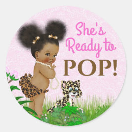 Girl Safari Baby Dusche Gefallen Sticker