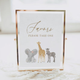 Girl Safari Baby Duwer Lieblings-Schild Poster