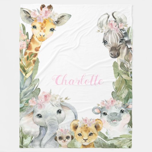 Girl Safari Blanket Fleecedecke (Vorderseite)