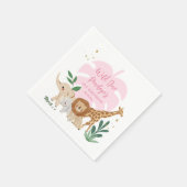 Girl Safari Geburtstagsparty Napkins Serviette (Ecke)