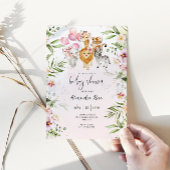 Girl Safari Tiere Baby Dusche Einladung