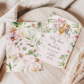 Girl Safari Tiere Baby Dusche Einladung