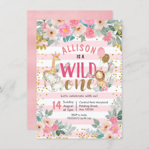 Girl-Safari-Wild Einladung zum Geburtstag