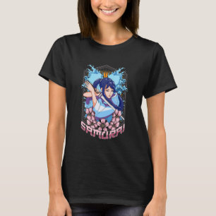 Girl Samurai Katana Japanischer Krieger kämpfter K T-Shirt