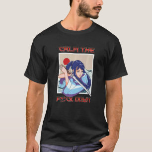 Girl Samurai Katana Warrior Fighter Japanische Fla T-Shirt