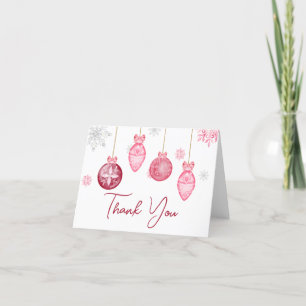 Girl Santa Baby Weihnachtsdusche Dankeskarte