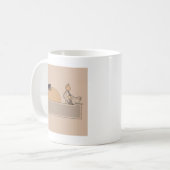 Girl Scarecrow Pumpkin Kürbislaterne Black Cat Kaffeetasse (Vorderseite Links)