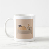 Girl Scarecrow Pumpkin Kürbislaterne Black Cat Kaffeetasse (Links)