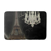 Girl-schicke Retro-Mode-Paris-Eiffelturm Badematte (Vorderseite)