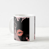 Girl-schicke Retro-Mode-Paris-Eiffelturm Kaffeetasse (Vorderseite Links)