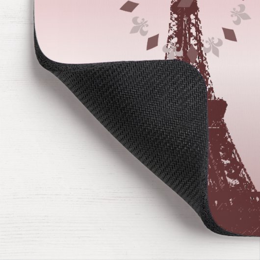 Girl-schicke Retro-Mode-Paris-Eiffelturm Mousepad (Ecke)