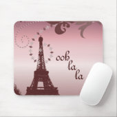Girl-schicke Retro-Mode-Paris-Eiffelturm Mousepad (Mit Mouse)