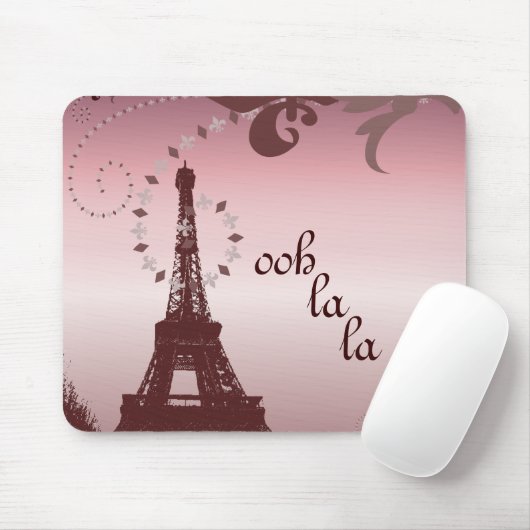 Girl-schicke Retro-Mode-Paris-Eiffelturm Mousepad (Mit Mouse)
