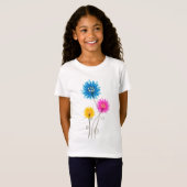 Girl schöne Blume T-Shirt (Vorne ganz)
