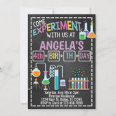 Girl Science Experiment Geburtstagsparty Einladung (Vorderseite)