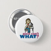 Girl Scientist Button (Vorne & Hinten)