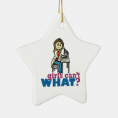 Girl Scientist Keramik Ornament (Rechts)