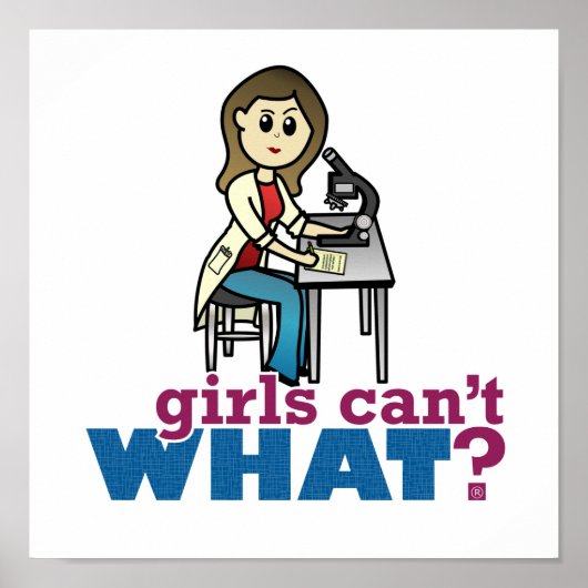 Girl Scientist Poster (Vorne)