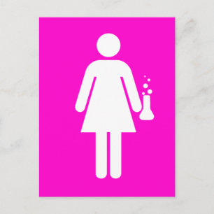 Girl Scientist Postkarte