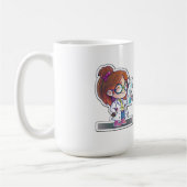 Girl Scientist Sticker Art Classic Tasse, 15 oz Kaffeetasse (Links)