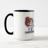Girl Scientist Sticker Art Combo Tasse, 15 oz Tasse (Links)