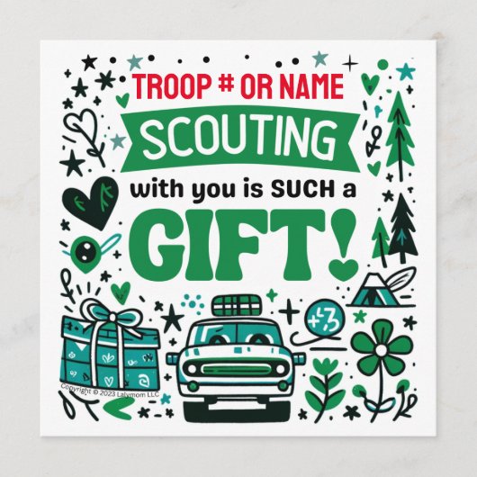 Girl Scoup Holiday Card Programm (Vorderseite)