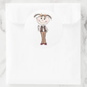 Girl Scout Brownie Behalte das Versprechen Runder Aufkleber (Tasche)