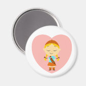 Girl Scout Brownie - Blonde Magnet (Vorderseite/Rückseite)