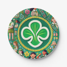 Girl Scout Ehrengratulation zum Award Star Car Pappteller