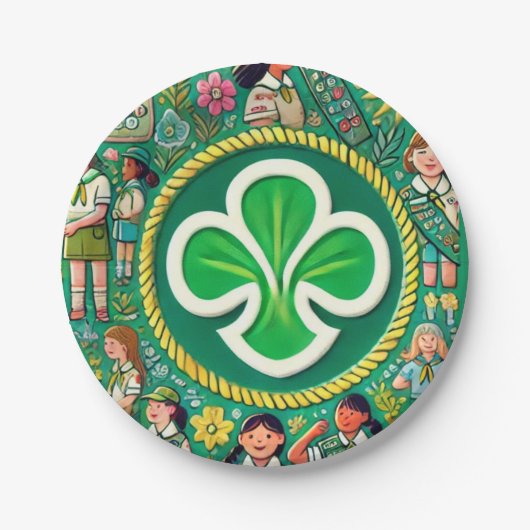 Girl Scout Ehrengratulation zum Award Star Car Pappteller (Vorderseite)