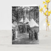 Girl Scout Flag-Raising: 1919 Karte (Gelbe Blume)