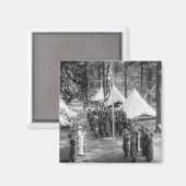 Girl Scout Flag-Raising: 1919 Magnet (Vorderseite/Rückseite)