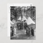 Girl Scout Flag-Raising: 1919 Postkarte (Vorne/Hinten)