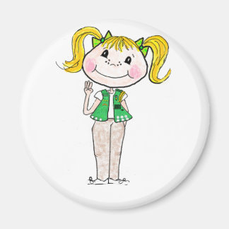 Girl Scout Junior Behaltend Versprechen Magnet