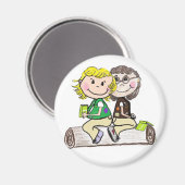 Girl Scout Junior Brownie Outdoor Magnet (Vorderseite/Rückseite)
