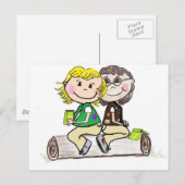 Girl Scout Junior Brownie Outdoor Postkarte (Vorne/Hinten)