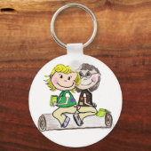 Girl Scout Junior Brownie Outdoors Schlüsselanhänger (Vorderseite)