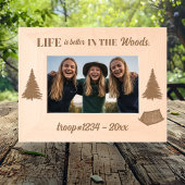 Girl Scout Life Is Better in the Woods Custom Geätzte Rahmen
