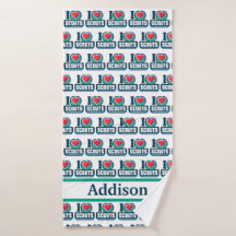 Girl Scouting I Heart Scouts Handtuch