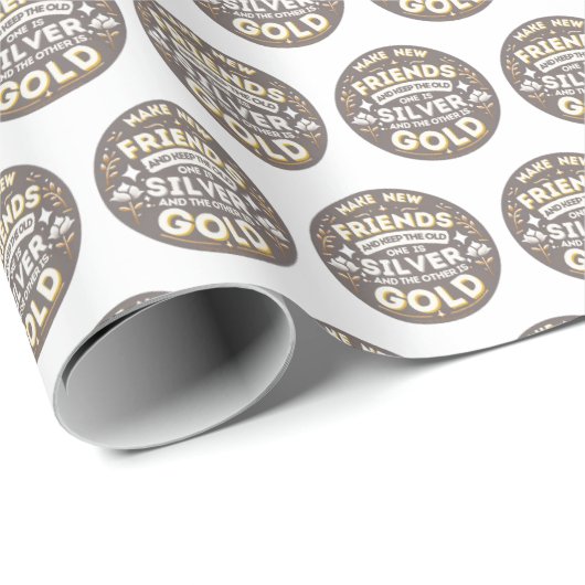 Girl Scouting Make New Friends Gift Wrap Geschenkpapier (Rolleneckpunkt)