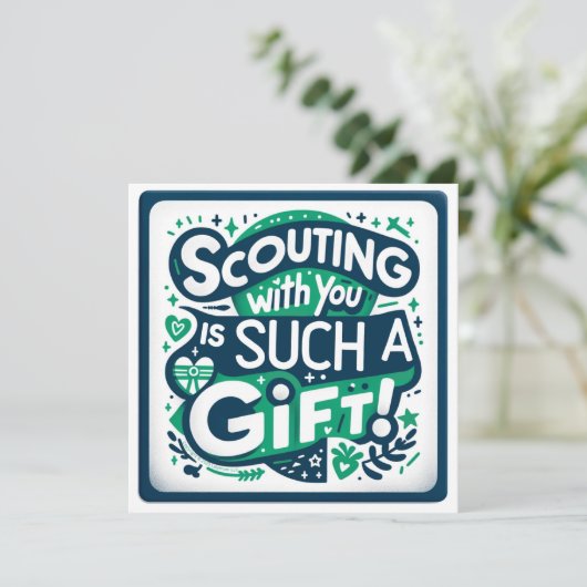 Girl Scouting mit dir ist so ein Geschenk Flat Car Programm (Stehend Vorderseite)