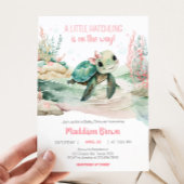 Girl Sea Turtle Baby Dusche Einladung