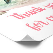 Girl Sea Turtle Baby Shower Vielen Dank für Ihr Ko Poster (Ecke)